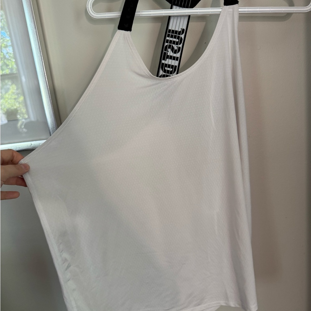 Nike White Tank Top with Black Straps